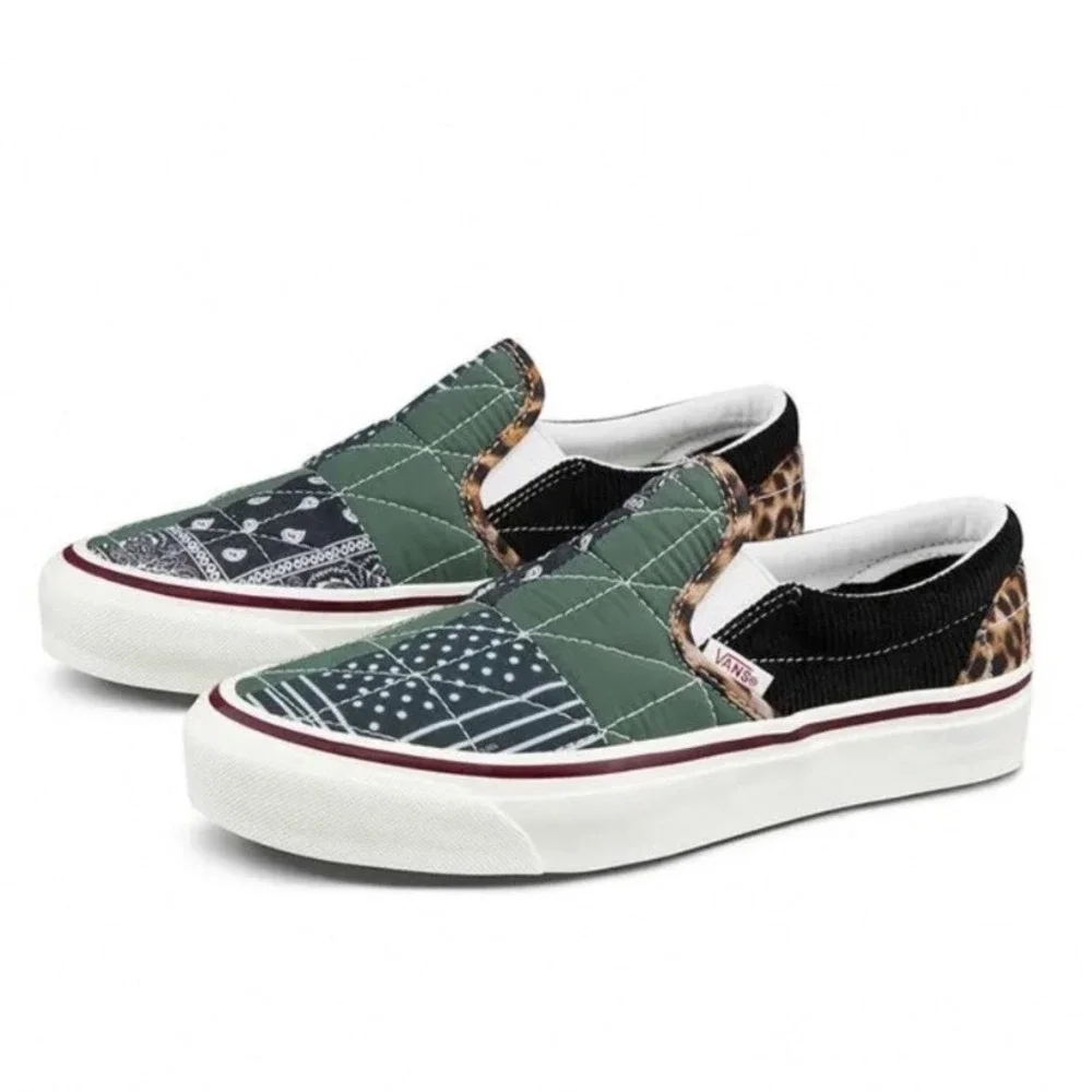 Vans Classic Slip-On 98 DX 'Anaheim Factory Quilted Mix' Patchwork Sneakers New! - Picture 2 of 12